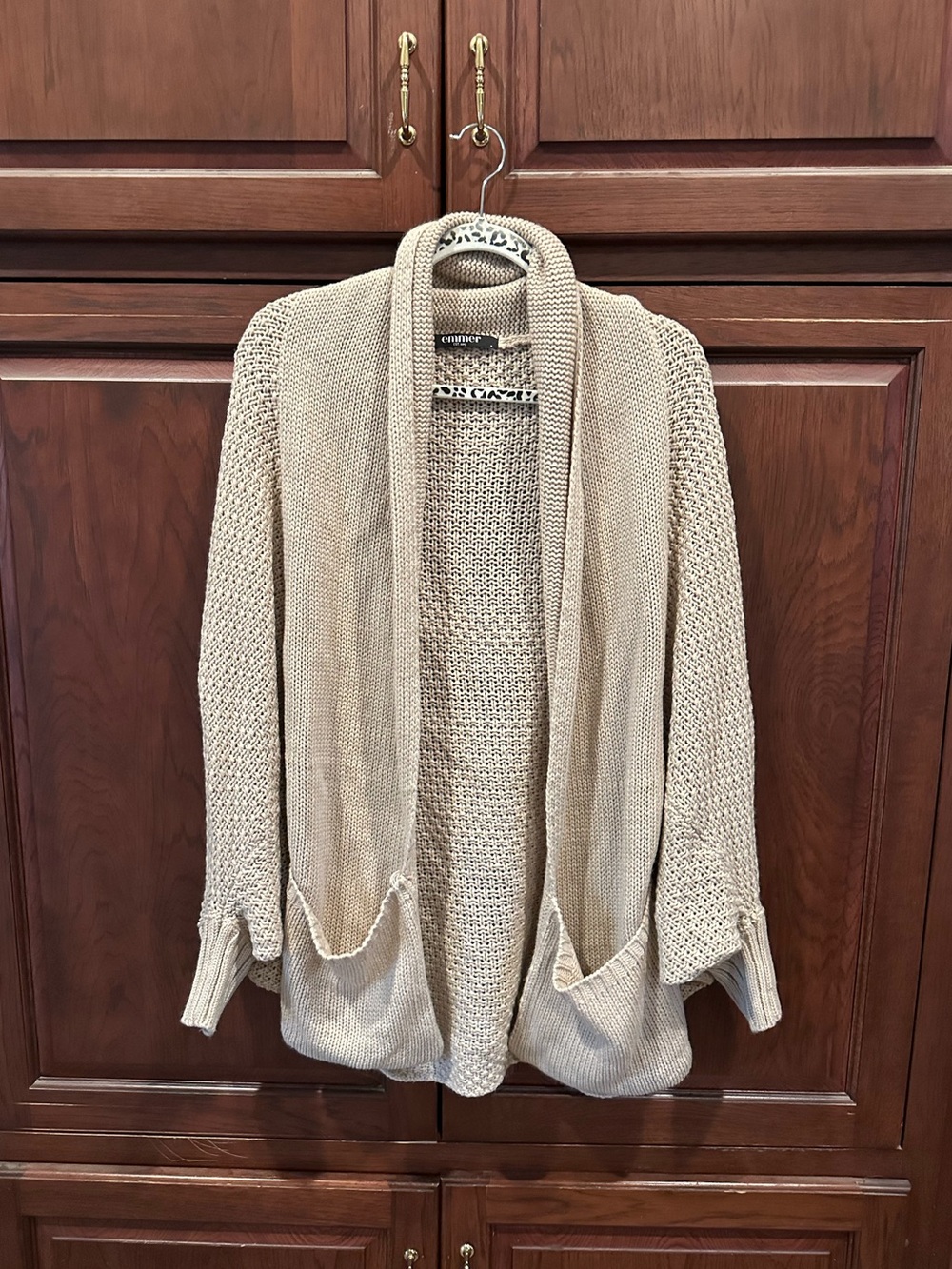 Cream/oatmeal batwing cardigan sz M